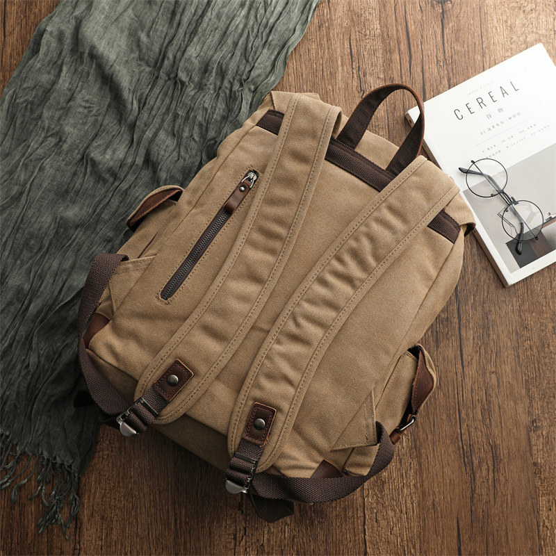 Retro Men's Outdoor Cycling Ca - Canvas Backpack Casual 评论和价格