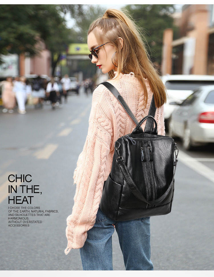Women Soft Leather Backpack Sc - Canvas Backpack Casual 评论和价格