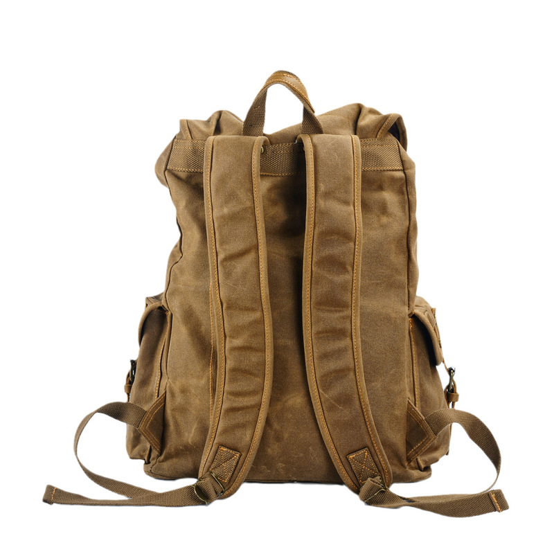 Retro soft wax canvas large ca - Canvas Backpack Casual 评论和价格