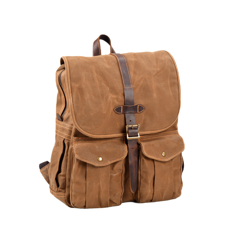 New wax canvas men's backpack  - Canvas Backpack Casual 评论和价格