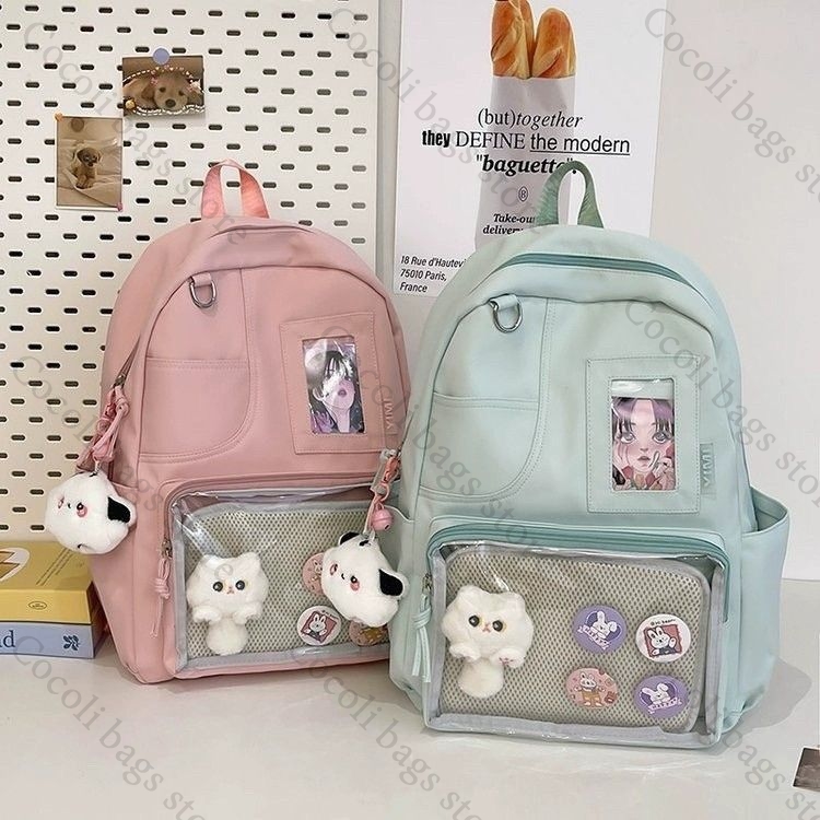 Solid Color Candy Color Backpa - Canvas Backpack Casual 评论和价格